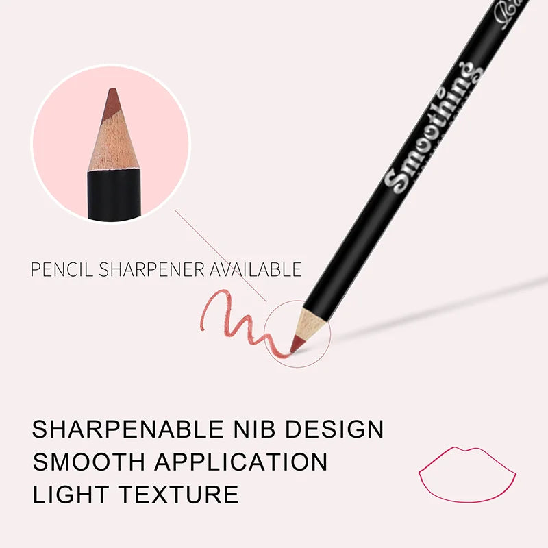 12 pcs Long-Lasting Lipstick Set with Professional Lip Liner Pencil