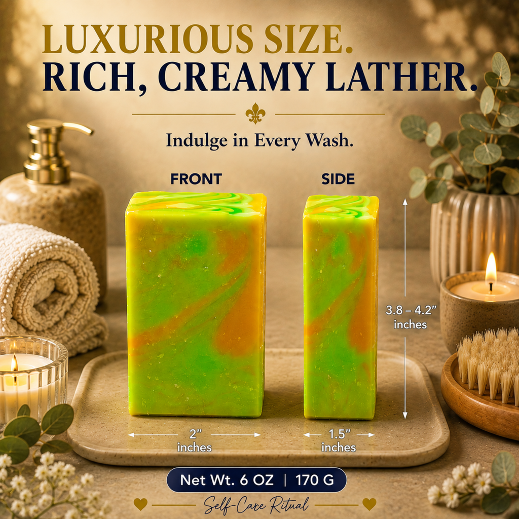 Ginger + Lime Soap Bar | Zesty Handmade Moisturizing Bath Soap