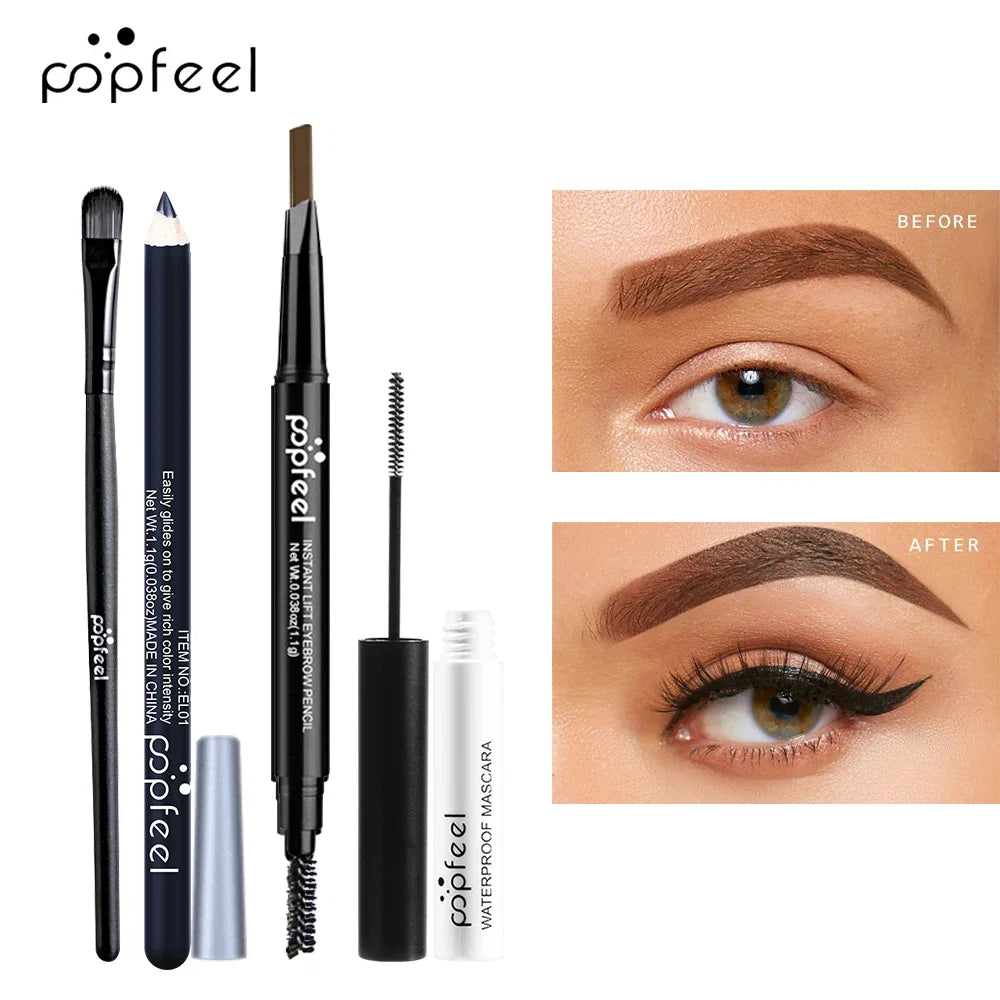 Eye Makeup Set, Eyeshadow Palette, Eyeliner, Mascara, Eyebrow Pencil, Makeup Tox