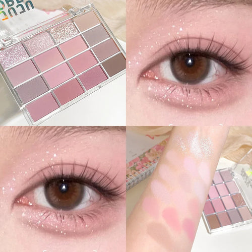 16-Color Earth Tone Eyeshadow Matte & Shimmer Palette