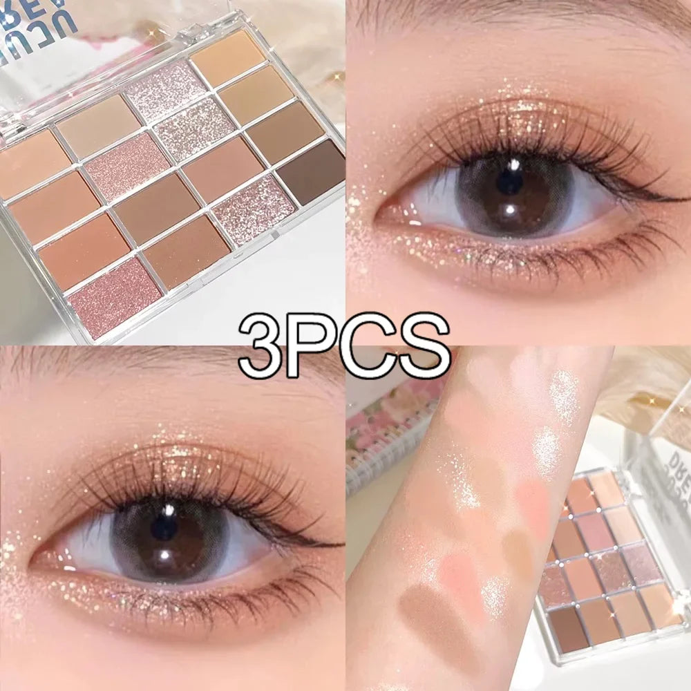 16-Color Earth Tone Eyeshadow Matte & Shimmer Palette