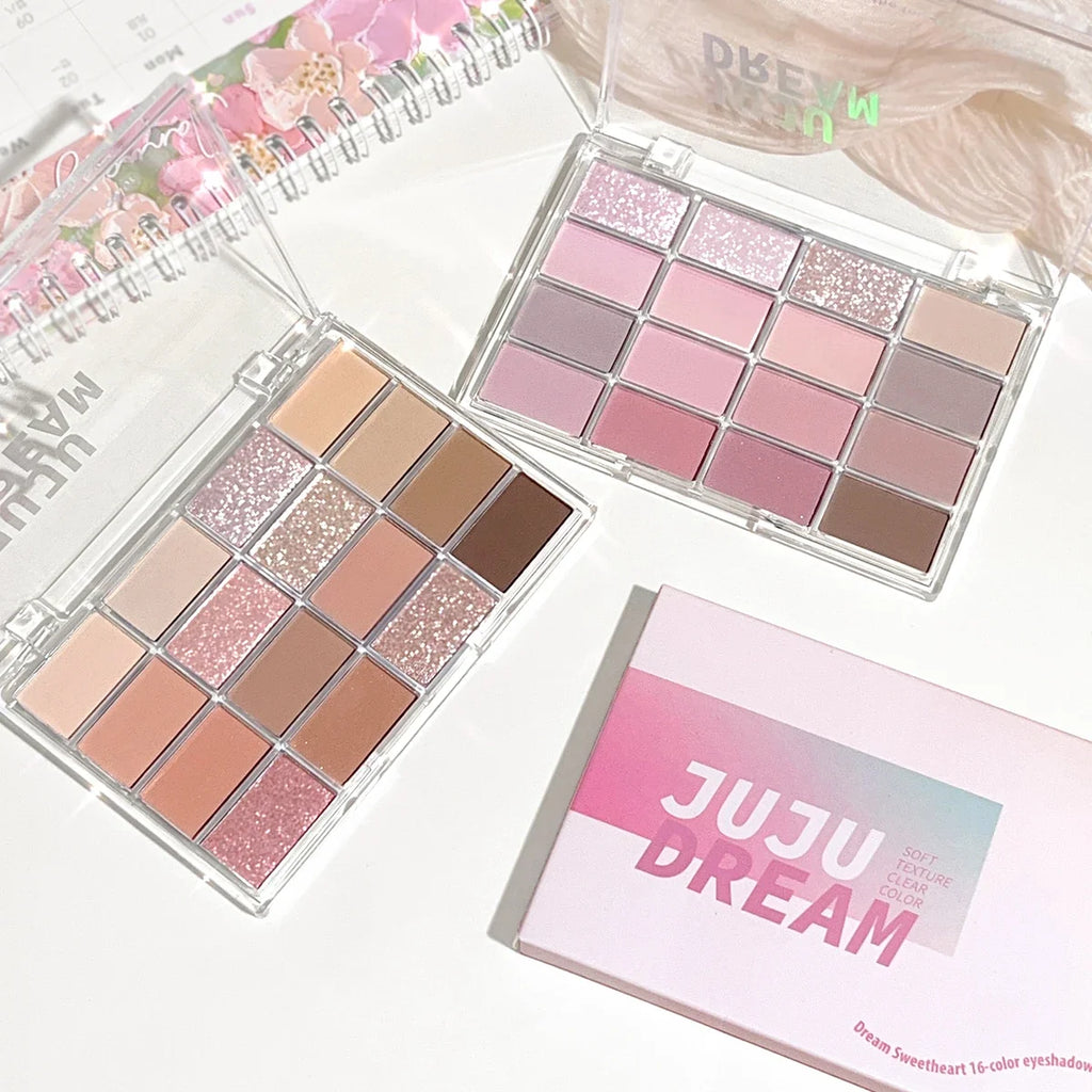 16-Color Earth Tone Eyeshadow Matte & Shimmer Palette