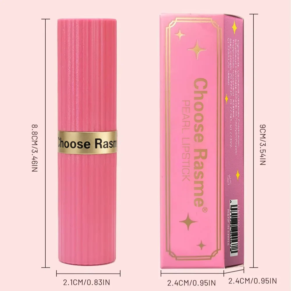 Pearlescent Pink Glitter Velvet Lipstick Metallic