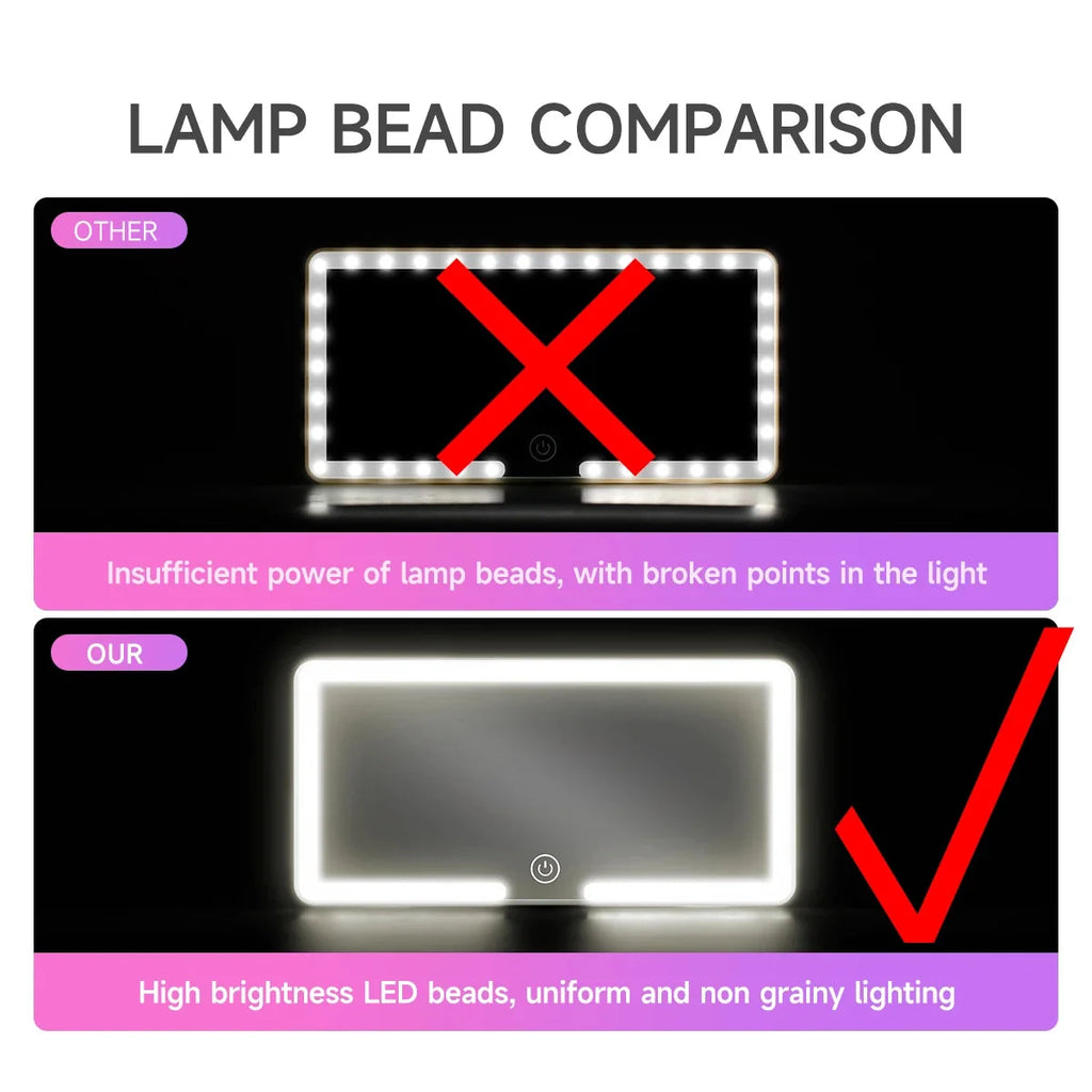 Car Interior LED HD Makeup Mirror