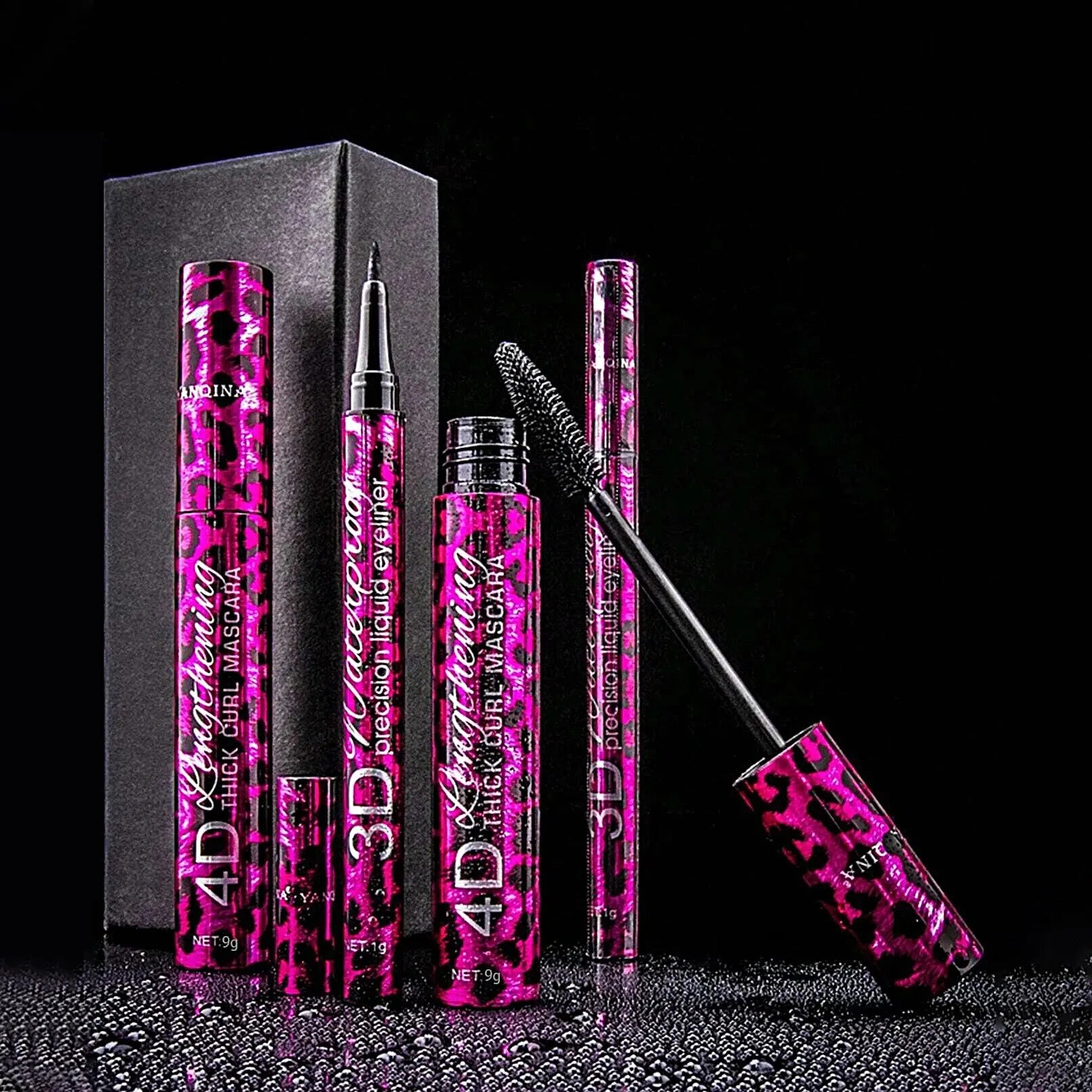 Liquid Eyeliner Pencil 4D Waterproof Mascara Set