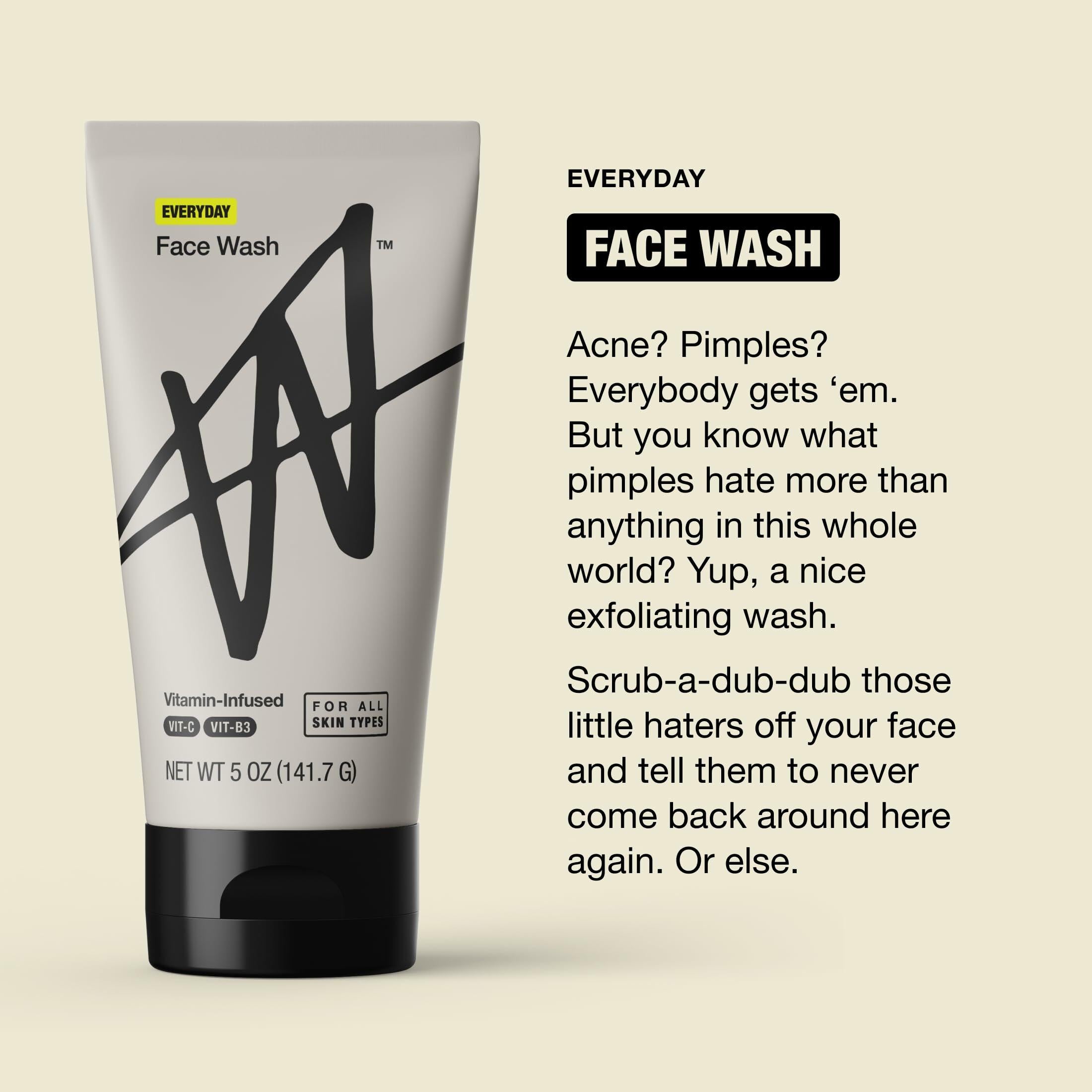 Jake Paul Mens Face Wash Exfoliating Unscented