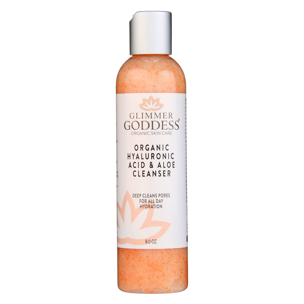 Organic Hydrating Facial Cleanser with Exfoliating Jojoba Beads – 8 oz